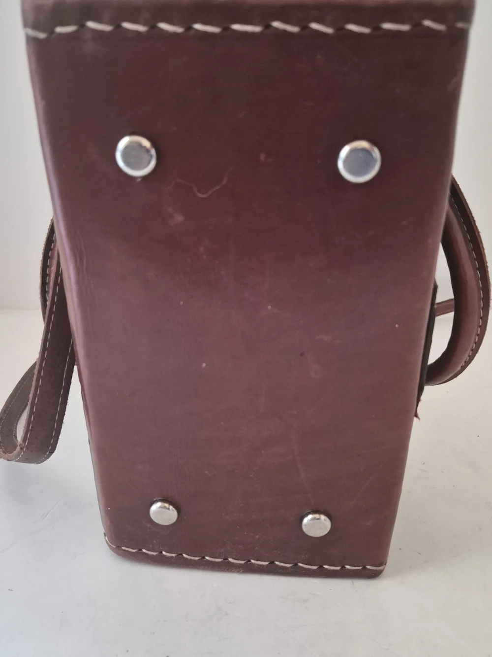 American West Red Rum Color Tooled Leather Handbag